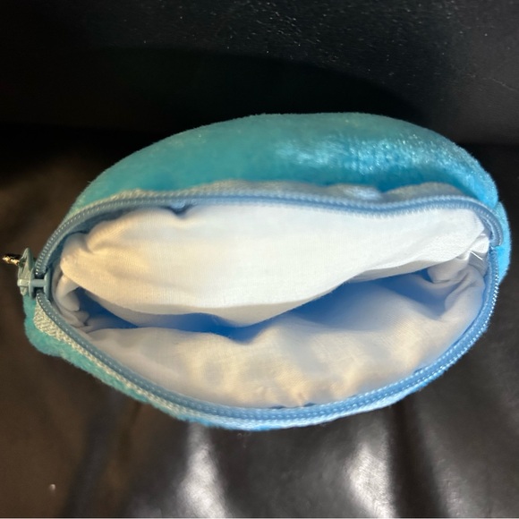 Blue padded EMOJI zipped pouch 4-1/2” x 4” - Picture 3 of 4